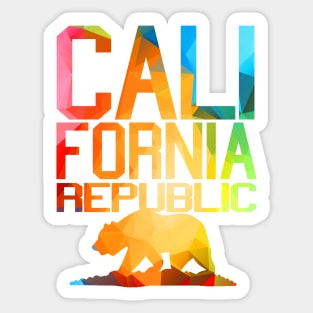 Vivid Colors - California Republic Bear Sticker